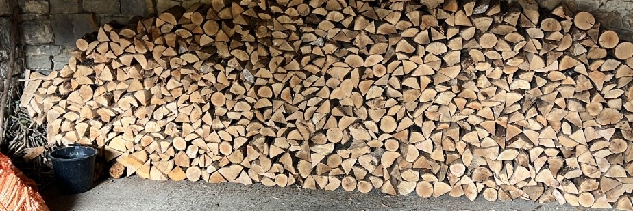 Stack showing size of logs